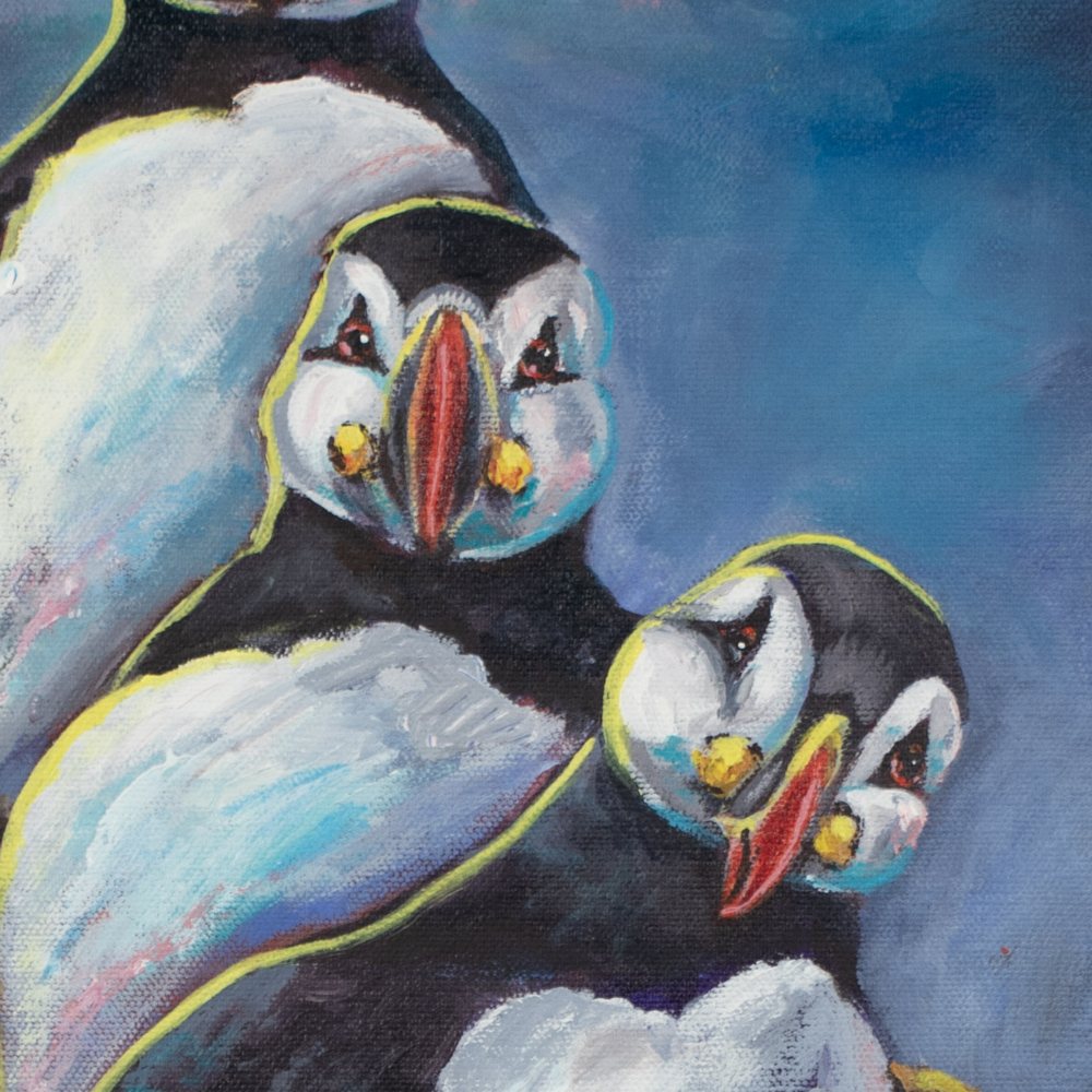Puffins — Canvas print - Image 2